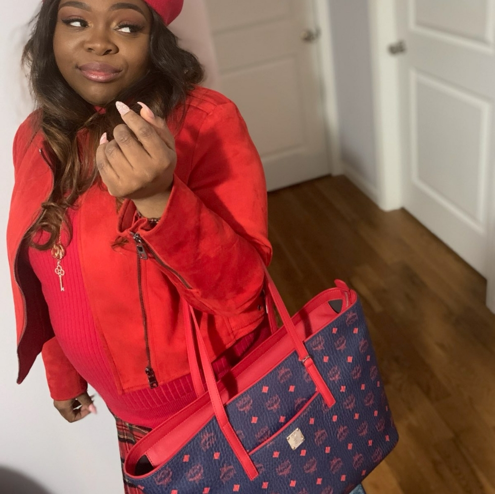 Mcm Anya Shopper in Visetos